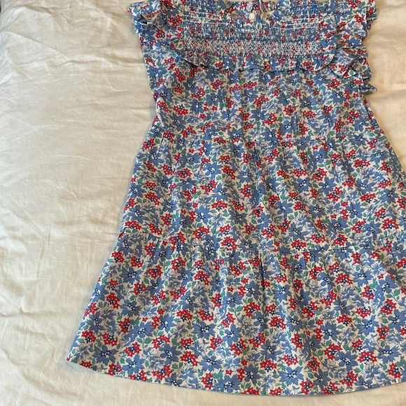 Sea New York Floral Blue and Red Kids Dress - Picture 4 of 5